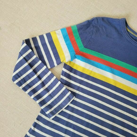 Mini Boden Boy's Rainbow Striped Long Sleeve Tee - Picture 4 of 10